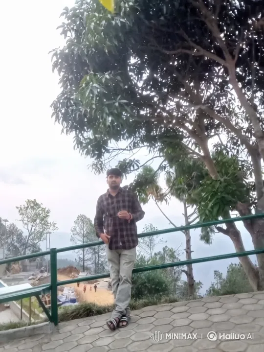 Man Observes Serene Valley View in Gentle Breeze – AI Generated Video | Hailuo AI