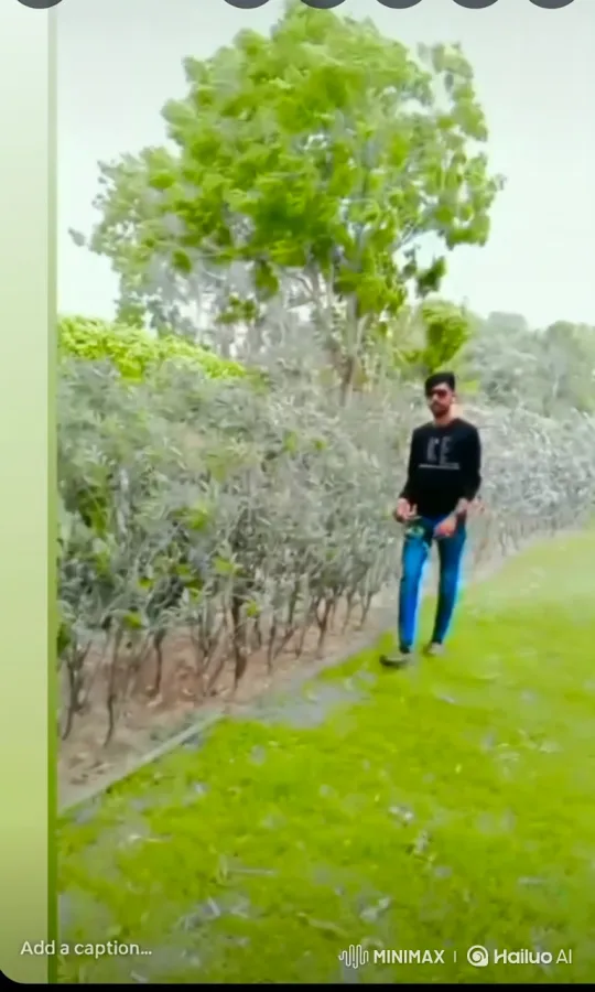 Young Man Walking in a Park with Gentle Breeze – AI Generated Video | Hailuo AI