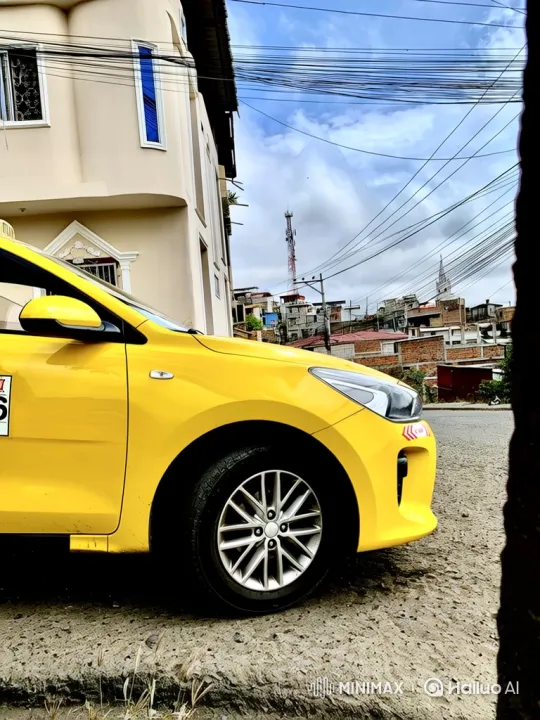 Yellow Taxi Lowering in Slow Motion – AI Generated Video | Hailuo AI