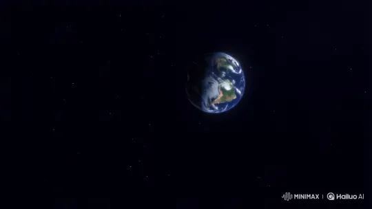 Rapid Zoom-in from Space to Earth's Surface – AI Generated Video | Hailuo AI