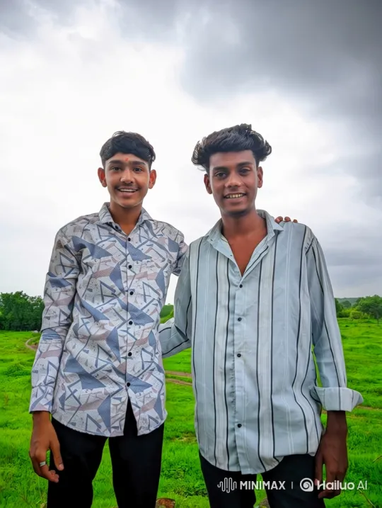 Affectionate Young Men Share Intimate Kiss in Nature – AI Generated Video | Hailuo AI
