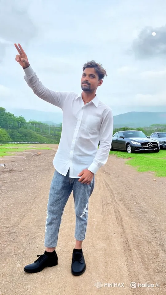 Young Couple Reunites in Scenic Rural Setting – AI Generated Video | Hailuo AI