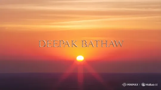 Sunrise Display of 'DEEPAK BATHAW' Name – AI Generated Video | Hailuo AI