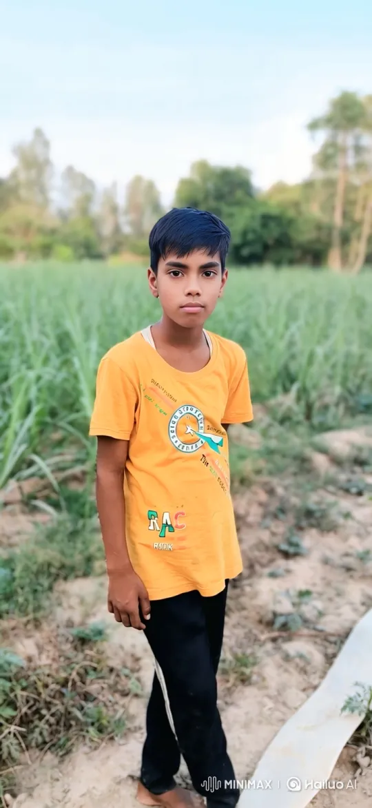 Young Boy in Serene Field with Subtle Movements – AI Generated Video | Hailuo AI
