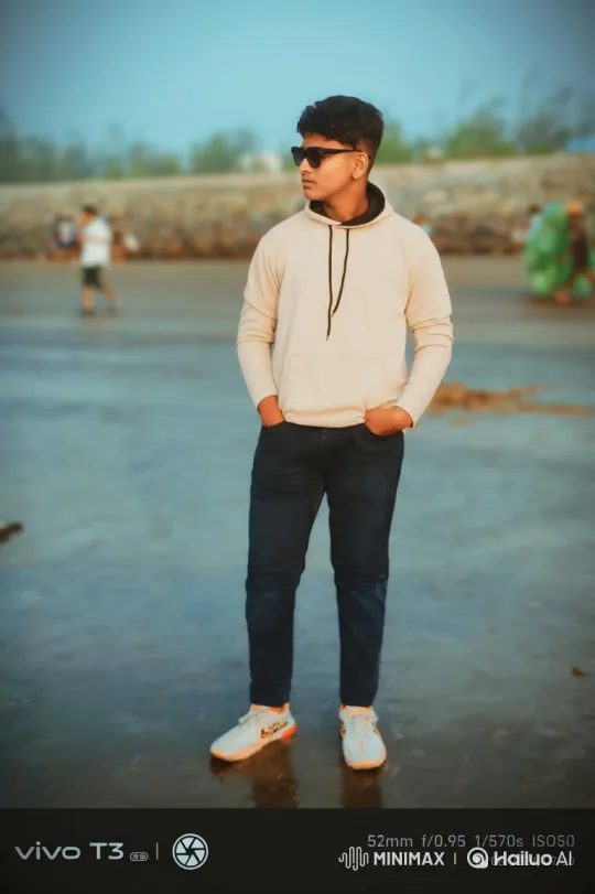 Young Man on Beach Transition to PM Modi's Arrival – AI Generated Video | Hailuo AI
