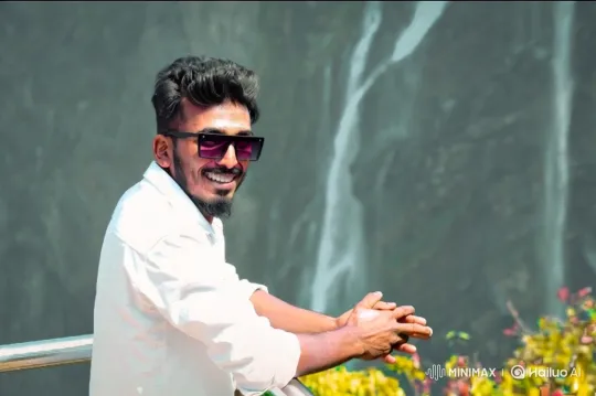 Young Man Meets Narendra Modi Lookalike by Waterfall – AI Generated Video | Hailuo AI