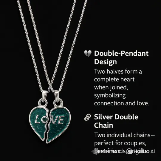 Silver Necklaces Form Heart Symbolizing Love – AI Generated Video | Hailuo AI