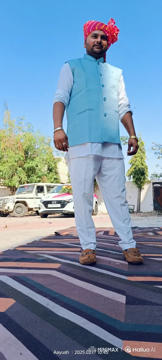 Indian Prime Minister Modi greets a dignitary in a cinematic day scene. – AI Generated Video | Hailuo AI