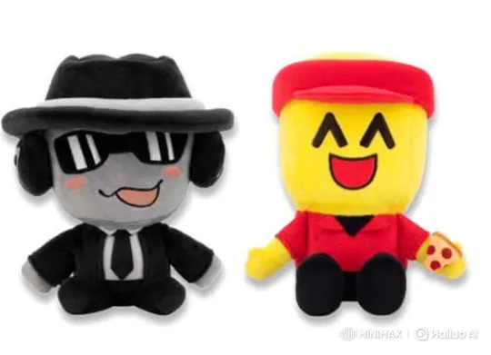 Yellow Toy Kisses and Knocks Over Grey Toy – AI Generated Video | Hailuo AI