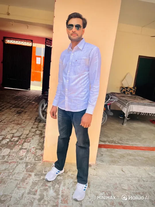 Young Man Meets Older Gentleman in Courtyard – AI Generated Video | Hailuo AI