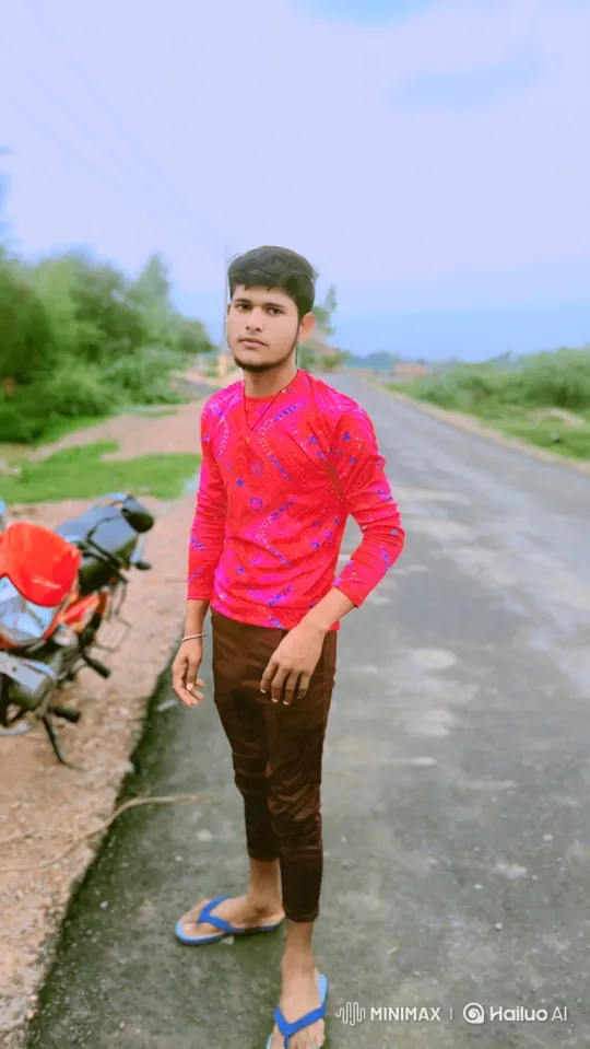 Young Man Smiles Gently on Empty Road Background – AI Generated Video | Hailuo AI