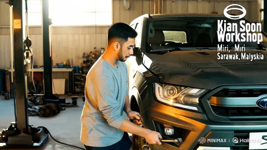 Auto Mechanic at Work in 'Kian Soon Workshop' – AI Generated Video | Hailuo AI