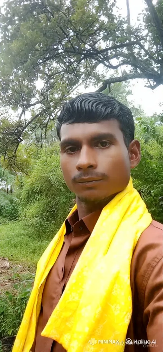Man in Nature: Gentle Smile Amidst Rustling Leaves – AI Generated Video | Hailuo AI