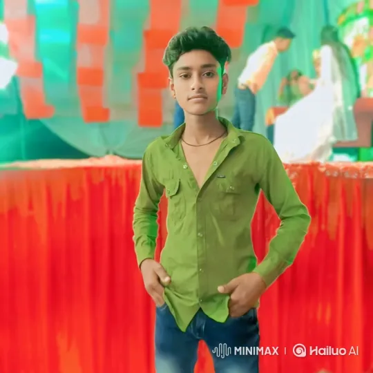 Young Man in Lime Green Shirt Smiles Gently – AI Generated Video | Hailuo AI