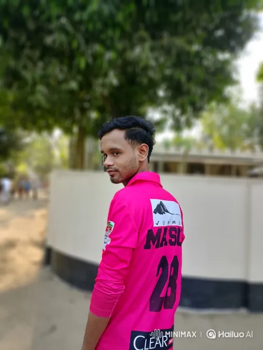 Young Man in Pink Jersey Walks Away – AI Generated Video | Hailuo AI