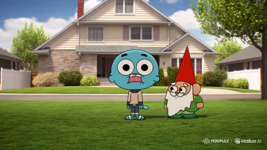 Gumball Waterson Surprise Attacked by Animated Garden Gnome – AI Generated Video | Hailuo AI