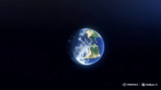 Earth from Space: Zooming in on the Blue Marble – AI Generated Video | Hailuo AI