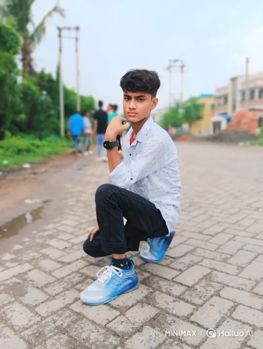 Young Man on Path: From Serious to Confident – AI Generated Video | Hailuo AI