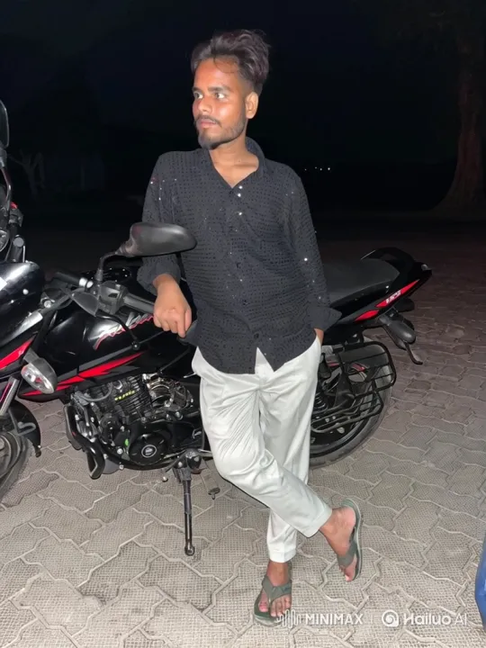 Young Man Transitions from Motorcycle to SUV at Night – AI Generated Video | Hailuo AI