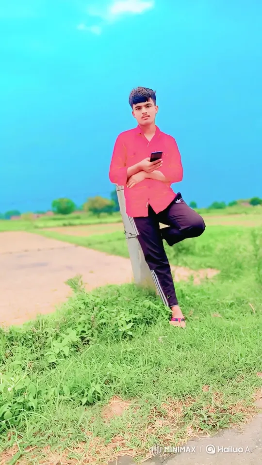 Young Man Reflects in a Sunlit Field – AI Generated Video | Hailuo AI