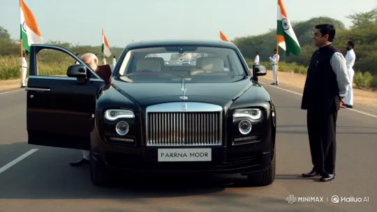 PM Modi Greets Young Man with Warm Handshake – AI Generated Video | Hailuo AI