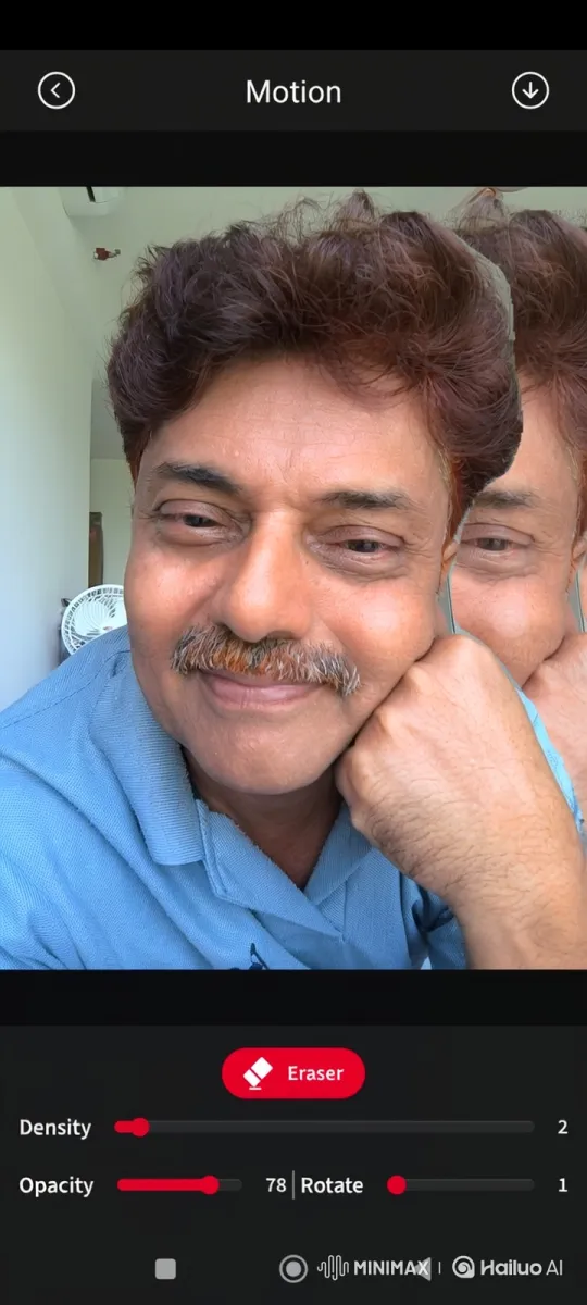 Middle-Aged Man in Gentle Smile with Digital Motion Background – AI Generated Video | Hailuo AI