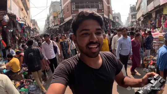 Indian Vlogger Gets Cheap Camera at Chor Bazaar – AI Generated Video | Hailuo AI