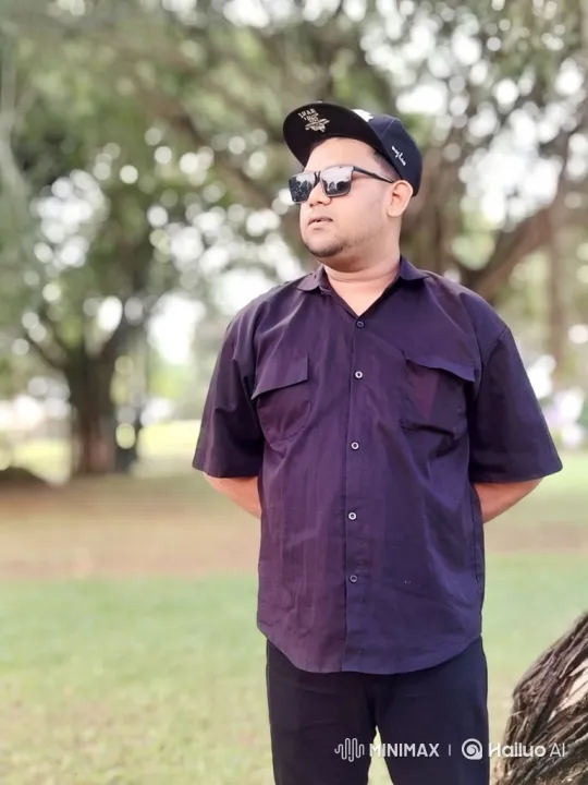 Man Surprised by Affectionate Embrace in Park – AI Generated Video | Hailuo AI