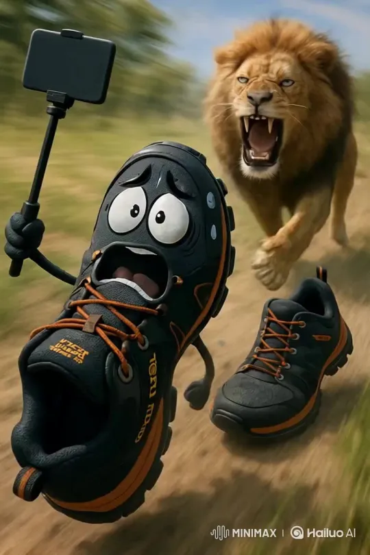 Lion Pursues Pet: A Dramatic Encounter – AI Generated Video | Hailuo AI