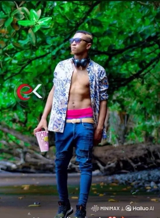 Young Man Poses Confidently in Forest – AI Generated Video | Hailuo AI
