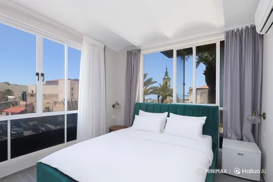 Modern Minimalist Hotel Room with City View – AI Generated Video | Hailuo AI