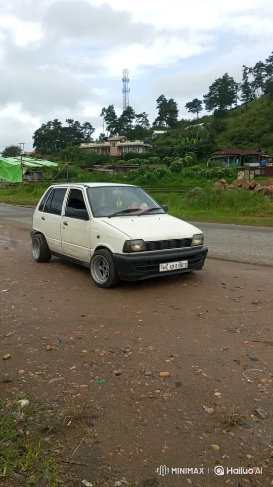 Modified Hatchback Starts and Drives Away – AI Generated Video | Hailuo AI