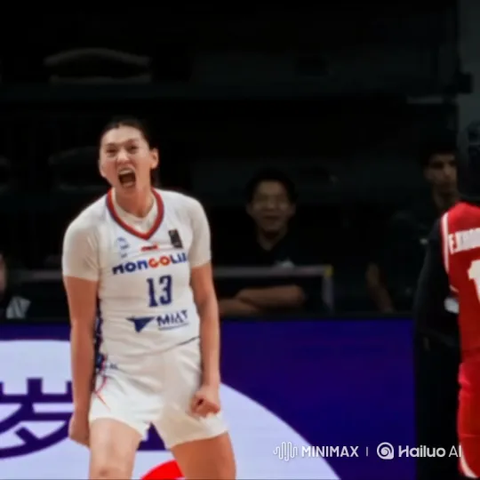 Mongolian Basketball Player Celebrates in Expanding Perspective – AI Generated Video | Hailuo AI