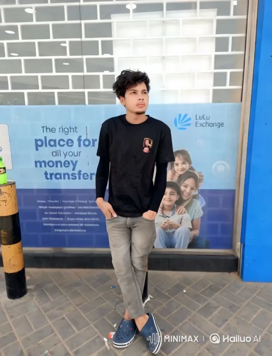 Young Man Against Pole in Golden Hour Light – AI Generated Video | Hailuo AI