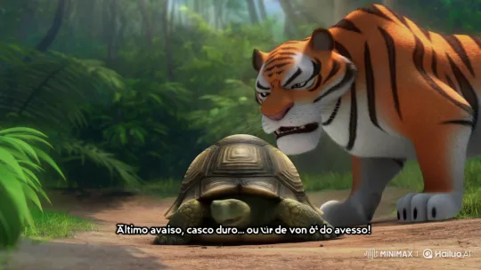 Tiger Confronts Turtle in the Jungle – AI Generated Video | Hailuo AI