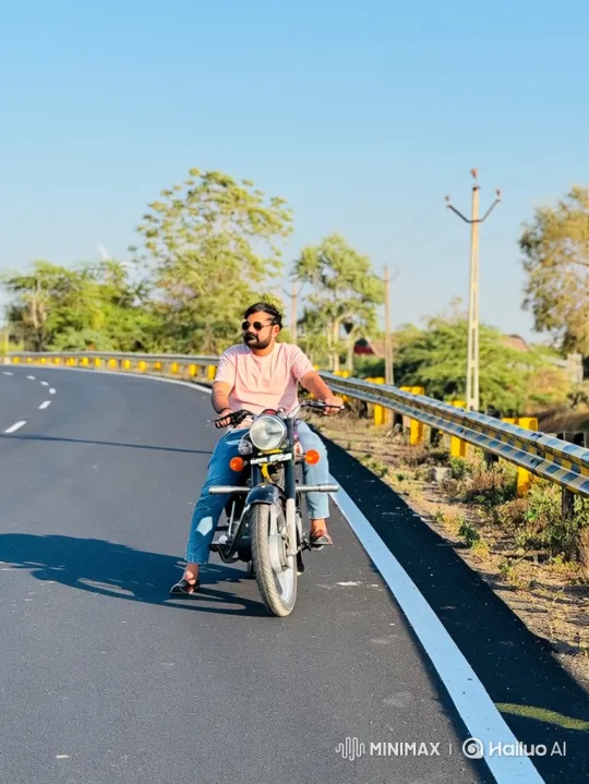 Motorcycle Meets Rolls Royce: A Meeting on the Road – AI Generated Video | Hailuo AI