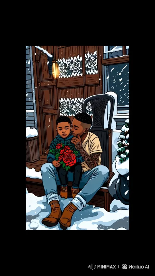 Magical Transformation of a Winter Scene with Father and Son – AI Generated Video | Hailuo AI