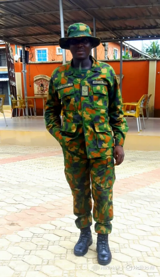 Nigerian Soldier in Relaxed and Formal Poses – AI Generated Video | Hailuo AI