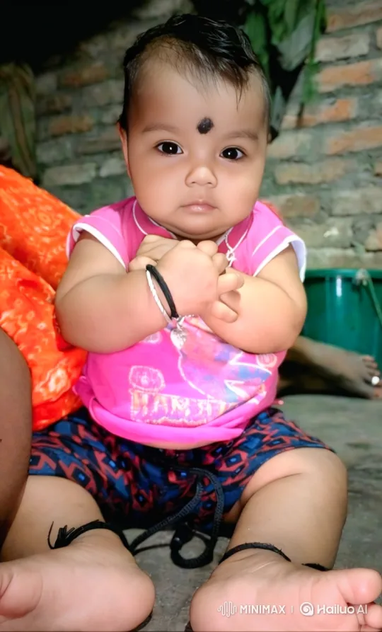 Baby's Serene Smile Captured in Close-up – AI Generated Video | Hailuo AI