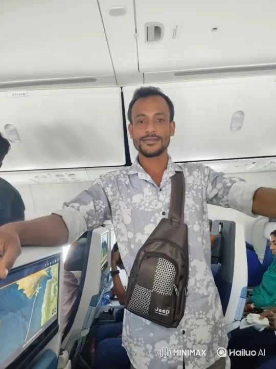 Passenger Reflects on Flight in Aisle Seat – AI Generated Video | Hailuo AI
