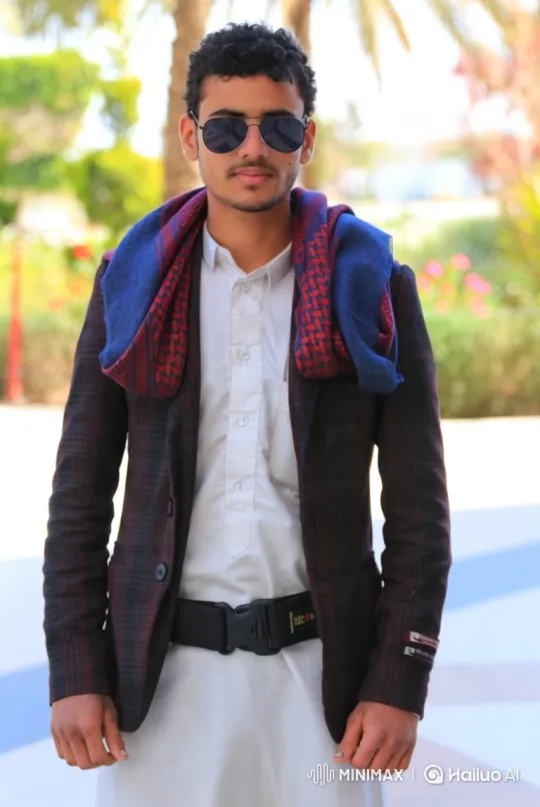 Young Man Walks confidently in the background of palm trees – AI Generated Video | Hailuo AI