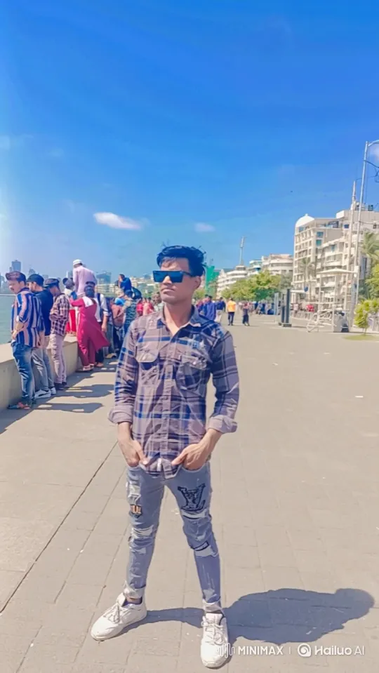 Young Man Meets Prime Minister Modi on Waterfront Promenade – AI Generated Video | Hailuo AI