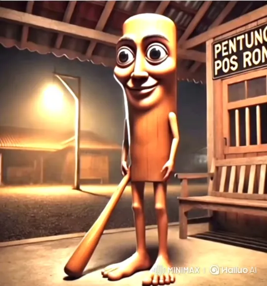 Anthropomorphic Figure Burns and Shoots Wooden Animals in Surreal Zoo – AI Generated Video | Hailuo AI