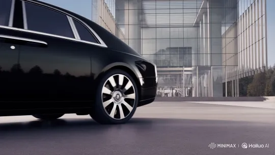 Rolls-Royce Arrival at Grand Modern Building – AI Generated Video | Hailuo AI