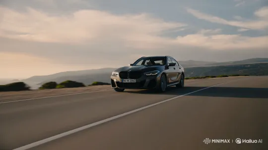 BMW Drive: Graceful Journey Through Scenic Landscapes – AI Generated Video | Hailuo AI