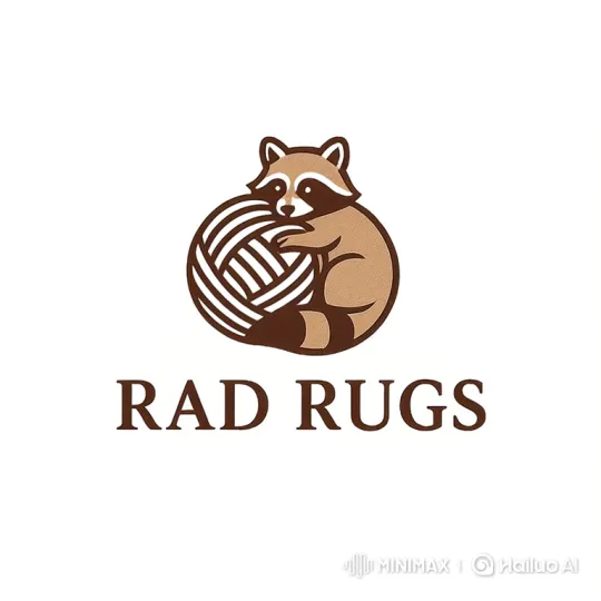 Animated RAD RUGS Logo with a Playful Raccoon – AI Generated Video | Hailuo AI