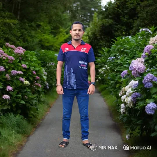 Man Enters Luxury Sedan in Scenic Garden Setting – AI Generated Video | Hailuo AI