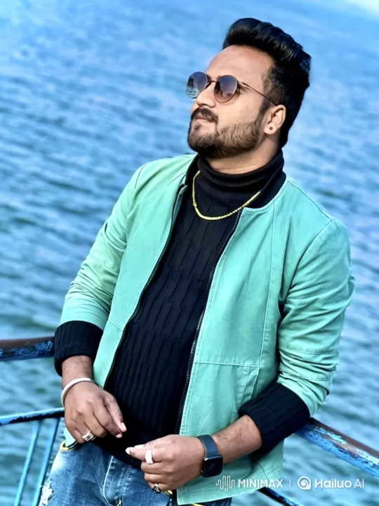 Stylish Man Reflects by Serene Seaside – AI Generated Video | Hailuo AI