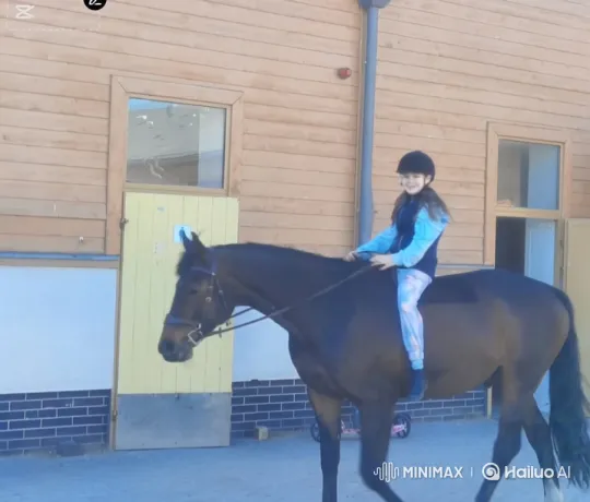 Young Rider Unseated by Bucking Horse in Arena – AI Generated Video | Hailuo AI