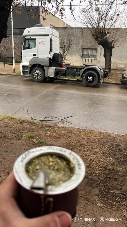 Traditional Beverage and Slow-Moving Truck Scene – AI Generated Video | Hailuo AI
